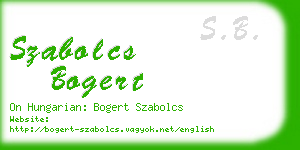 szabolcs bogert business card